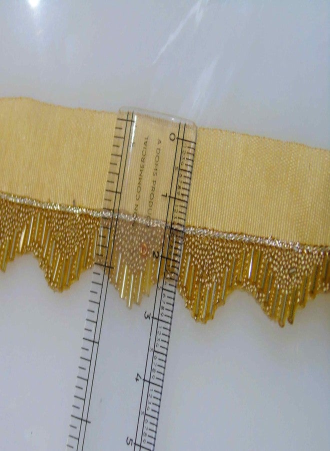 Strala Golden Color Nalki Laces for Dresses, Sarees, Lehenga, Suits, Bags, Decorations, Borders, Crafts and Home Décor,Blouse (9mtr) Design-235 - Image 2